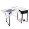 Folding Sewing Table with Storage 3 Drawers Height Adjustable White Black